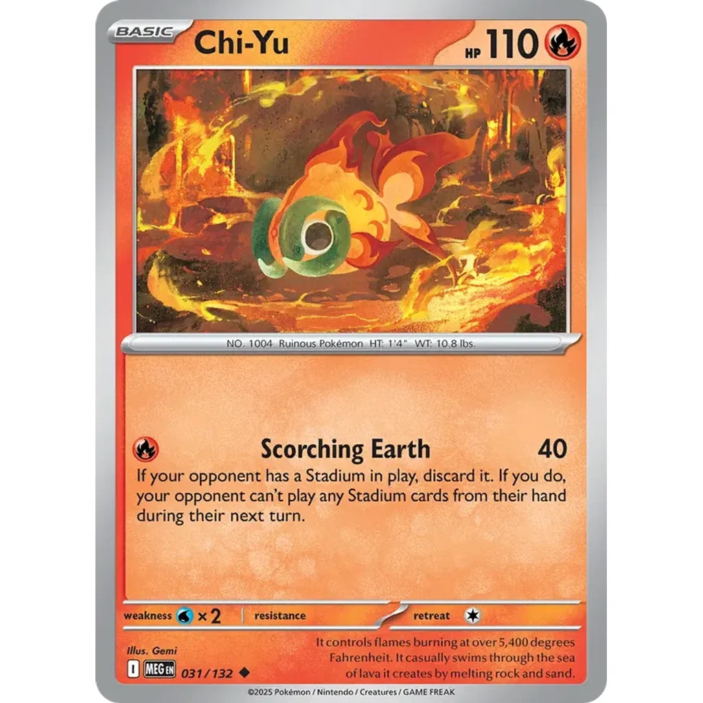 Chi-Yu 031/132 Uncommon Mega Evolution Pokemon Near Mint (NM) przód