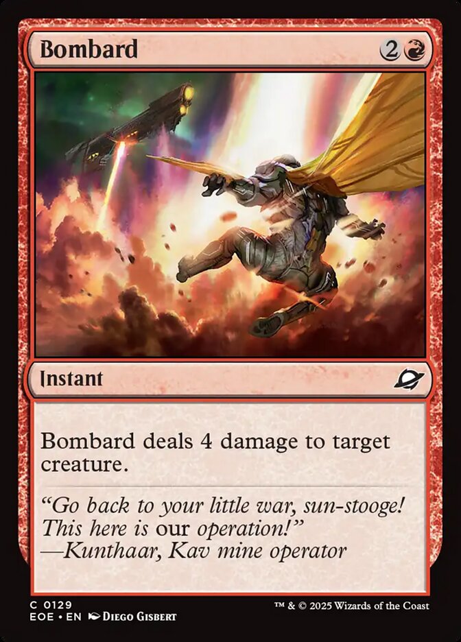 Bombard 129 Common Edge of Eternities Magic: The Gathering Near Mint (NM) przód