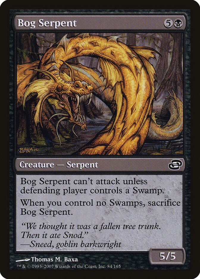 Bog Serpent 84 Common Planar Chaos Magic: The Gathering Lightly Played (LP) przód