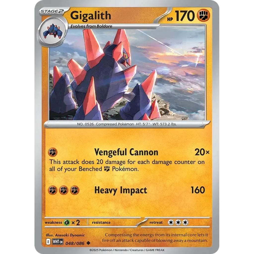 Gigalith 048/086 Uncommon SV: White Flare Pokemon Near Mint (NM) przód