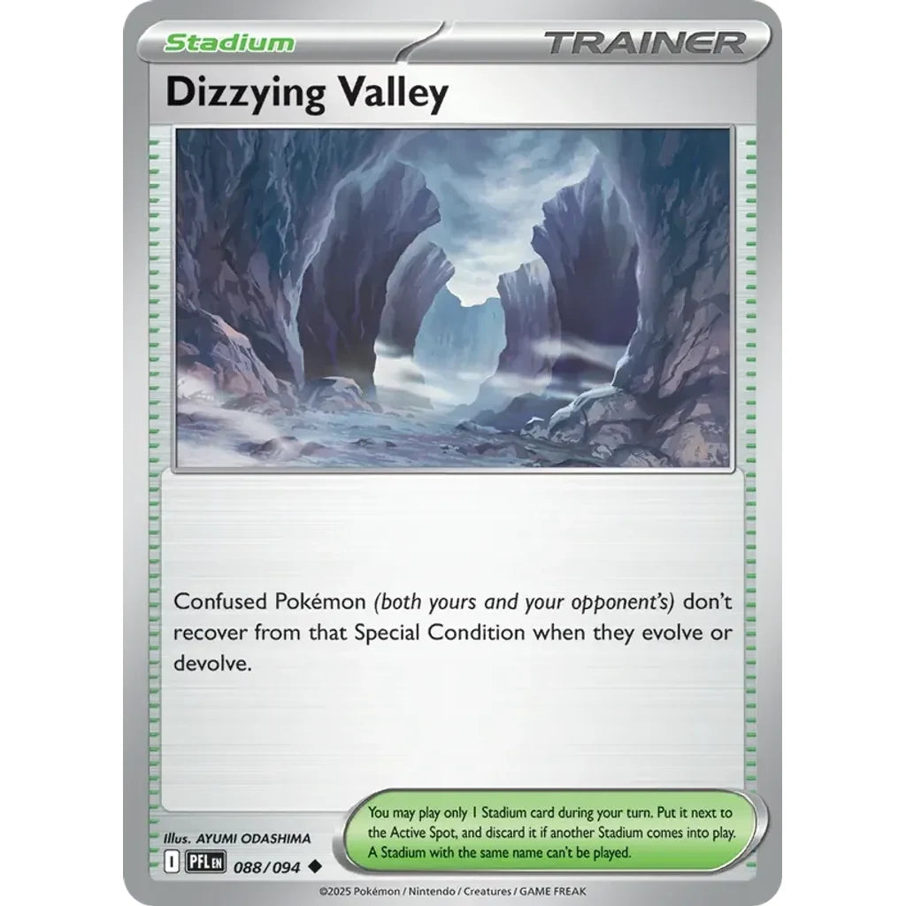 Dizzying Valley 088/094 Uncommon Phantasmal Flames Pokemon Near Mint (NM) przód