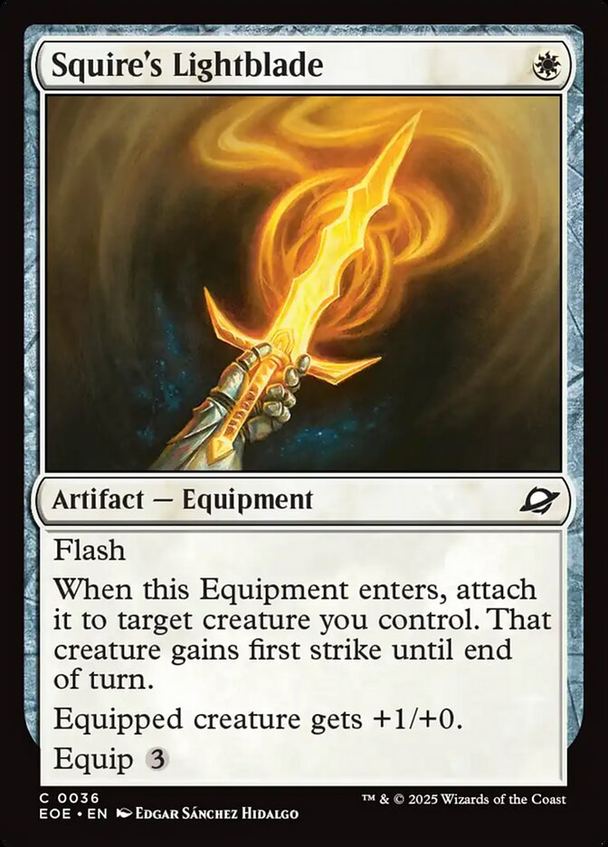 Squire's Lightblade 36 Common Edge of Eternities Magic: The Gathering Near Mint (NM) przód