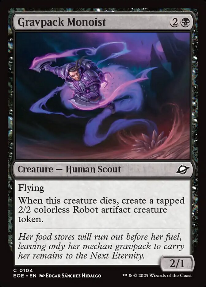Gravpack Monoist 104 Common Edge of Eternities Magic: The Gathering Near Mint (NM) przód