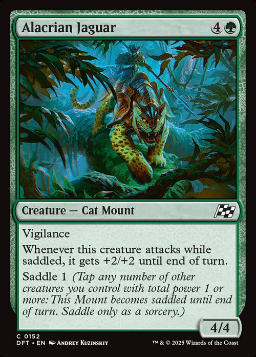 Alacrian Jaguar 152 Common Aetherdrift Magic: The Gathering Near Mint (NM) przód