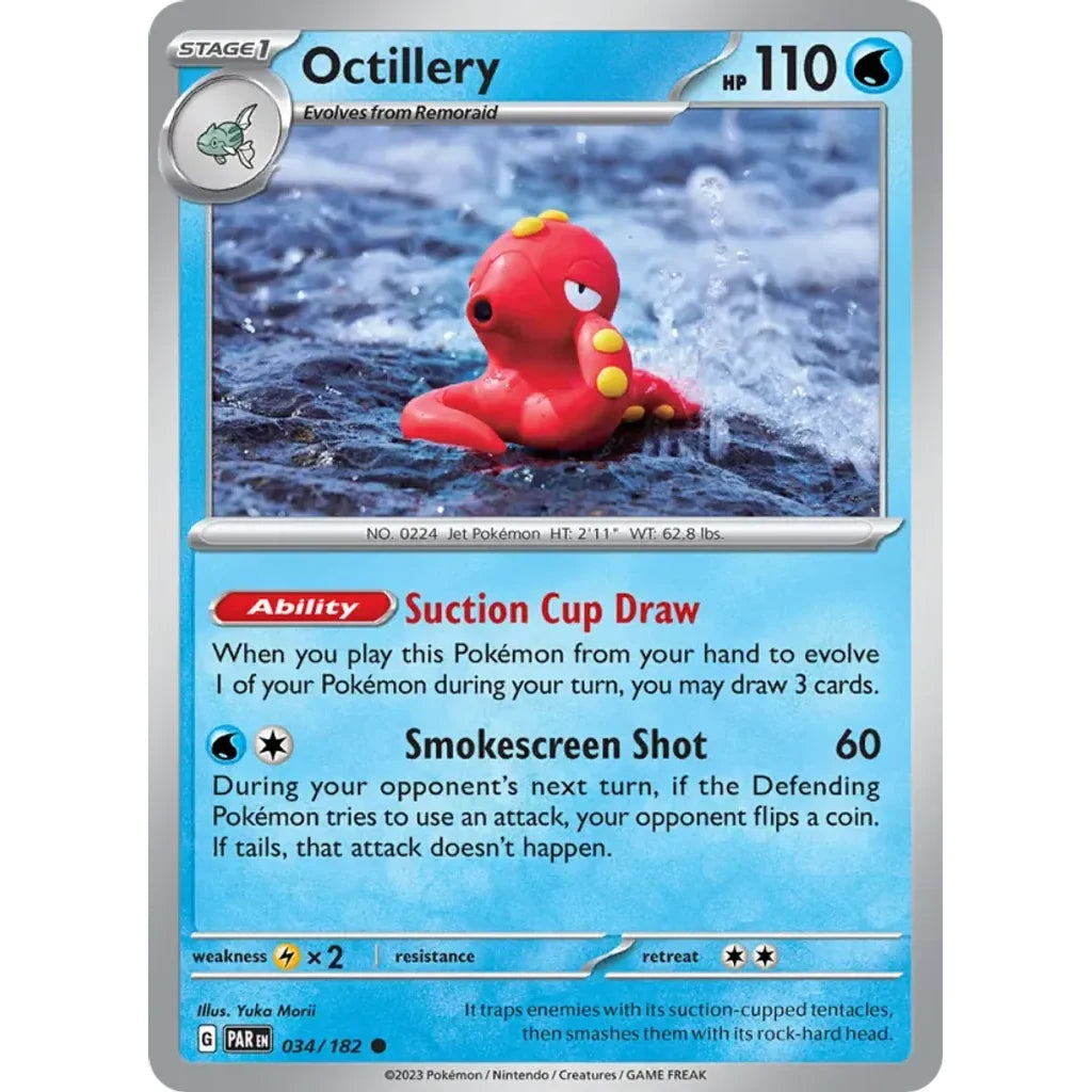 Octillery 034/182 Common Paradox Rift Pokemon Near Mint (NM) przód