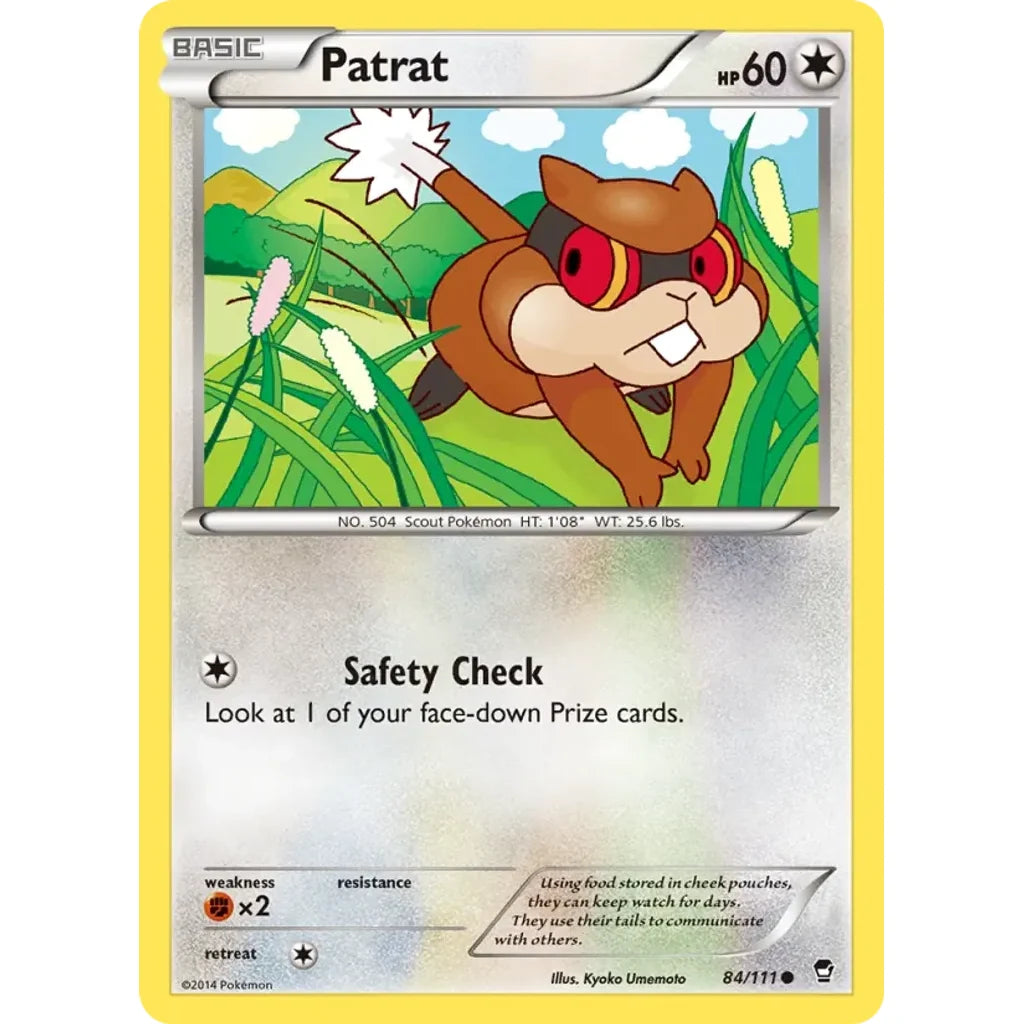 Patrat 84/111 Common Furious Fists Pokemon Lightly Played (LP) przód