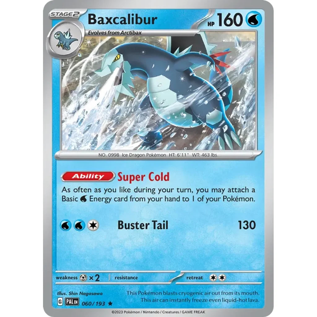 Baxcalibur 060/193 Rare Paldea Evolved Pokemon Holo Lightly Played (LP) przód