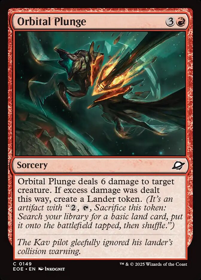 Orbital Plunge 149 Common Edge of Eternities Magic: The Gathering Near Mint (NM) przód