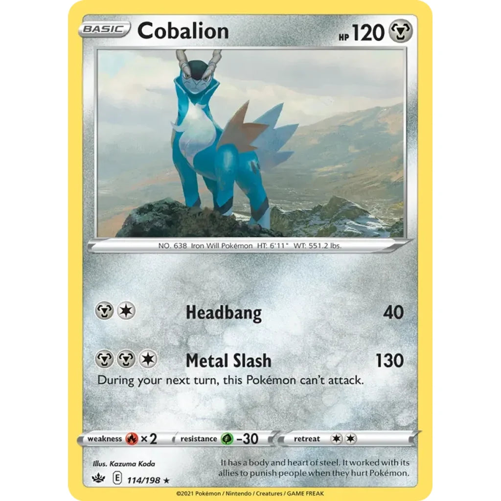 Cobalion 114/198 Rare Deck Exclusives Pokemon Lightly Played (LP) przód