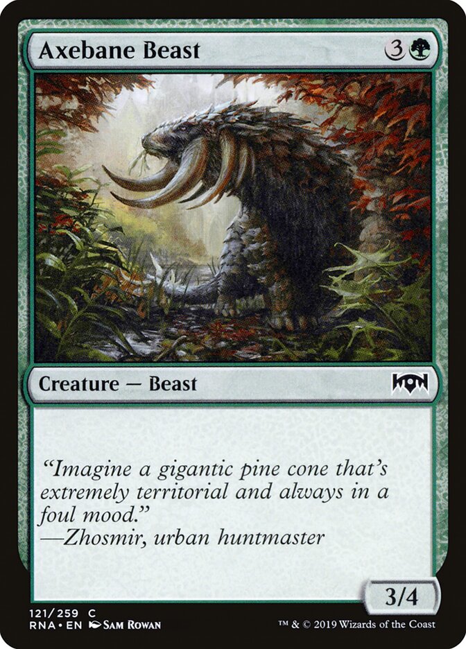 Axebane Beast 121 Common Ravnica Allegiance Magic: The Gathering Near Mint (NM) przód
