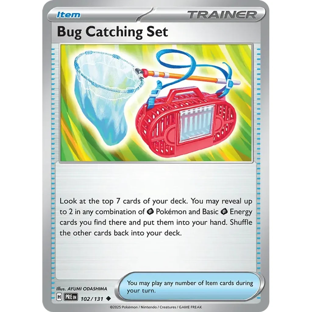 Bug Catching Set 102/131 Uncommon SV: Prismatic Evolutions Pokemon Near Mint (NM) przód
