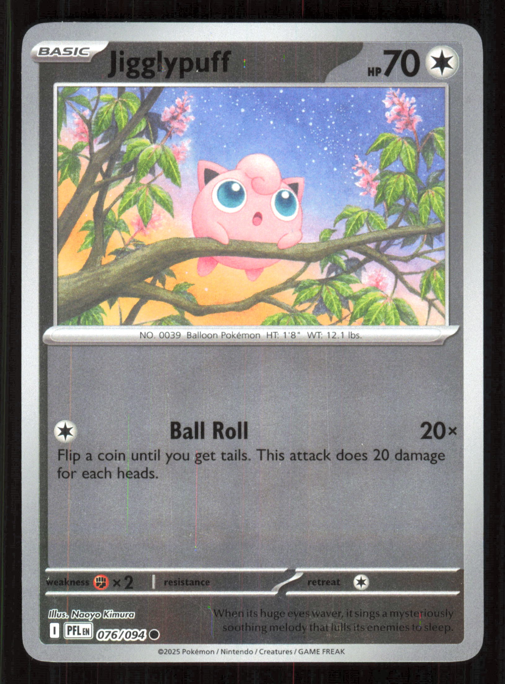Jigglypuff Common ME02: Phantasmal Flames 076/094 Near Mint (NM) — przód