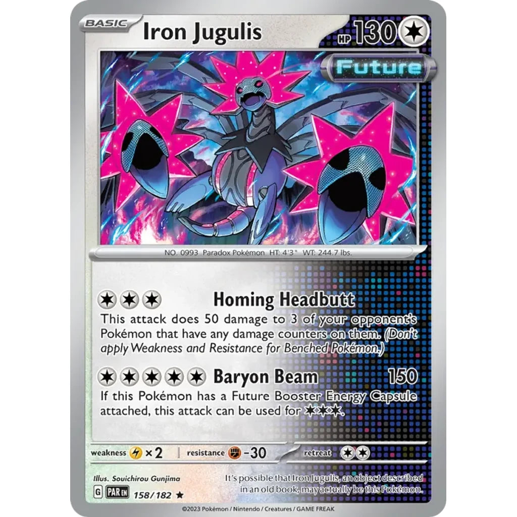 Iron Jugulis 158/182 Rare Paradox Rift Pokemon Holo Near Mint (NM) przód