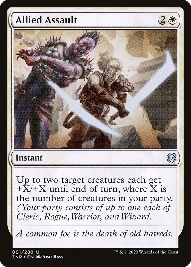 Allied Assault 1 Uncommon Zendikar Rising Magic: The Gathering Near Mint (NM) przód