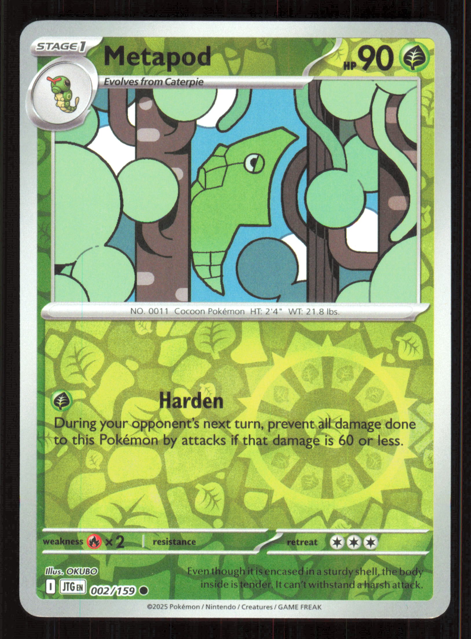 Metapod Common SV09: Journey Together 002/159 Near Mint (NM) przód