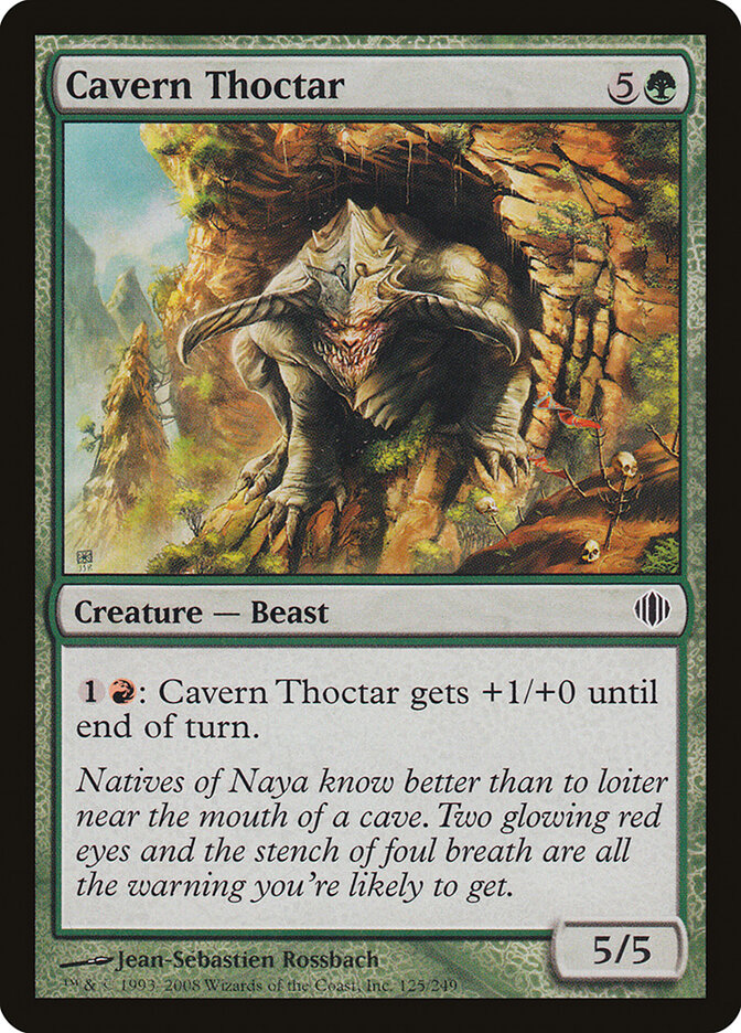 Cavern Thoctar 125 Common Shards of Alara Magic: The Gathering Foil Lightly Played (LP) przód