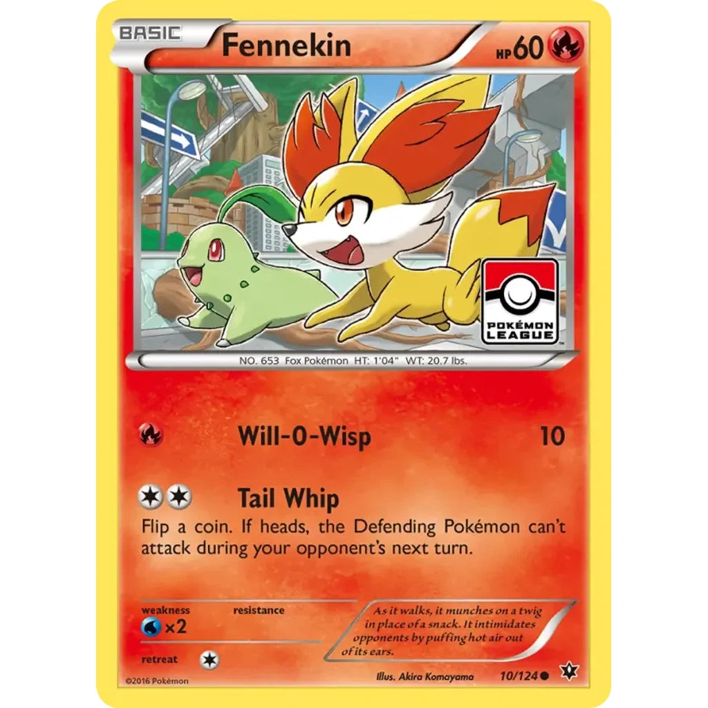 Fennekin 10/124 Common Fates Collide Pokemon Lightly Played (LP) przód