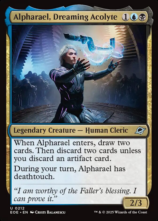 Alpharael, Dreaming Acolyte 212 Uncommon Edge of Eternities Magic: The Gathering Near Mint (NM) przód