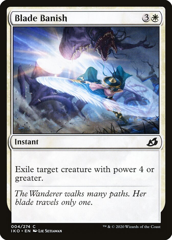 Blade Banish 4 Common Ikoria: Lair of Behemoths Magic: The Gathering Near Mint (NM) przód