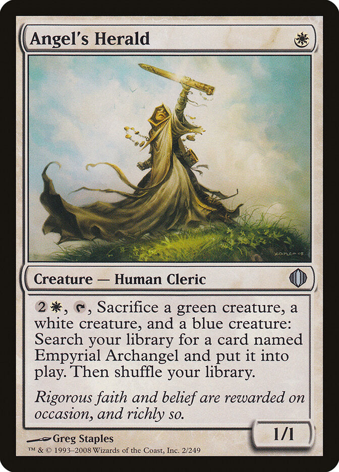 Angel's Herald 2 Uncommon Shards of Alara Magic: The Gathering Lightly Played (LP) przód