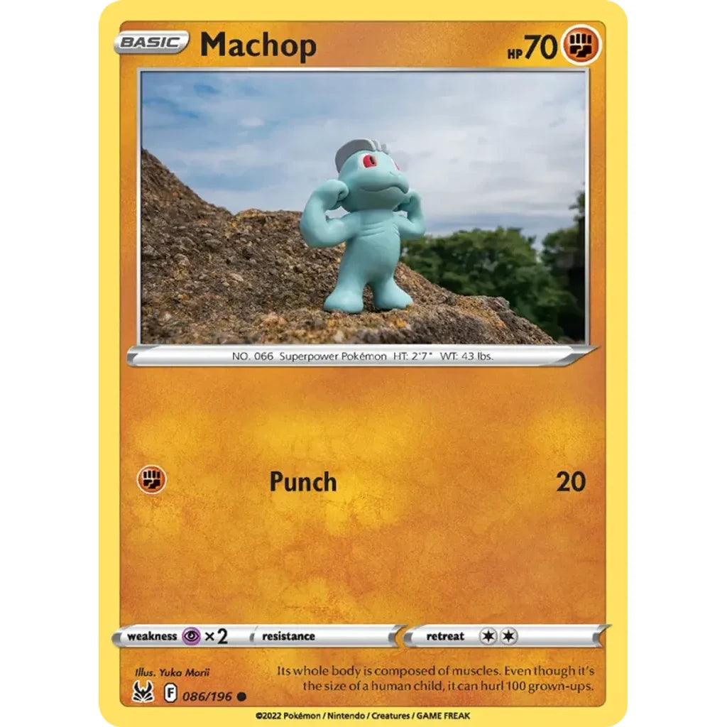 Machop 086/196 Common Lost Origin Pokemon Lightly Played (LP) przód