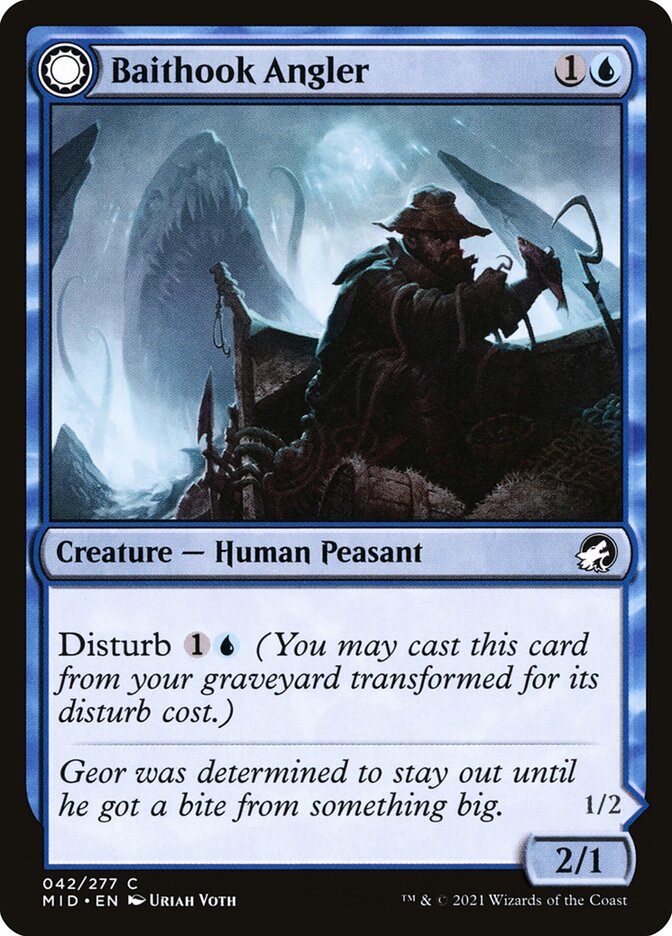 Baithook Angler 42 Common Innistrad: Midnight Hunt Magic: The Gathering Near Mint (NM) przód