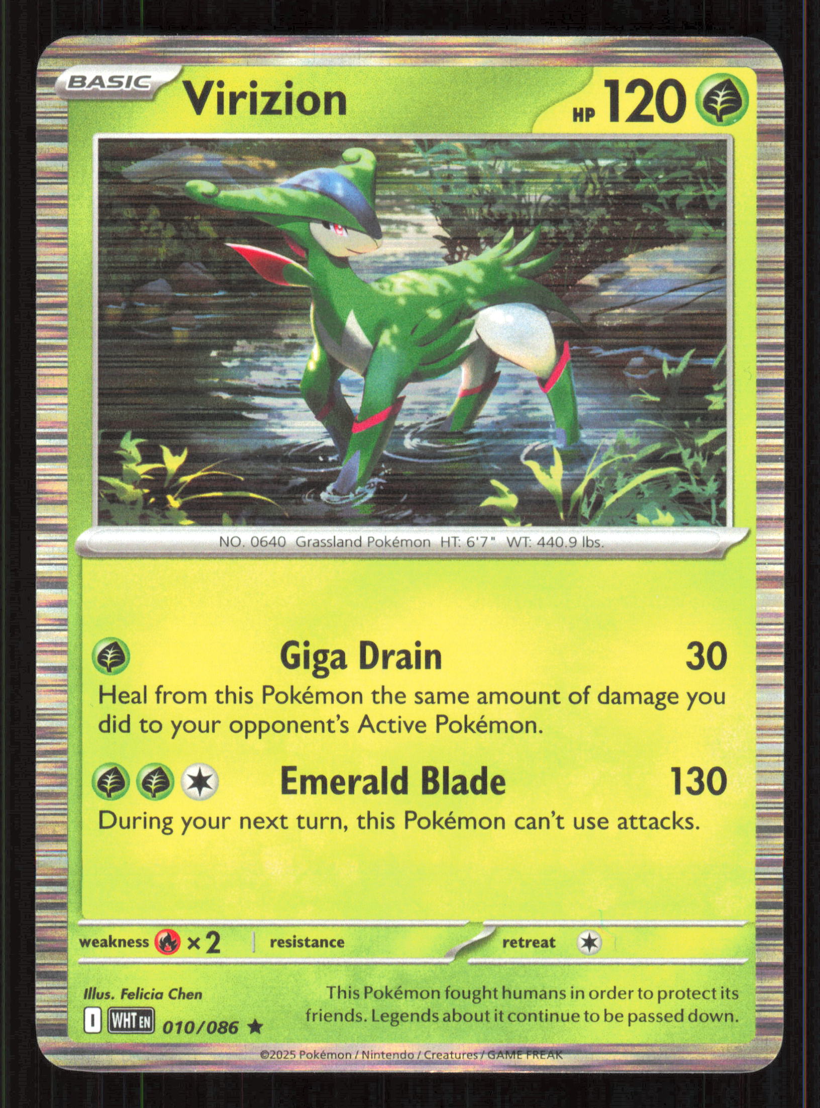 Virizion Rare SV: White Flare 010/086 Near Mint (NM) — przód