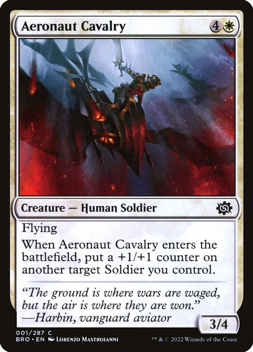 Aeronaut Cavalry 1 Common The Brothers' War Magic: The Gathering Near Mint (NM) przód