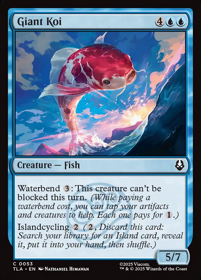 Giant Koi 53 Common Avatar: The Last Airbender Magic: The Gathering Near Mint (NM) przód