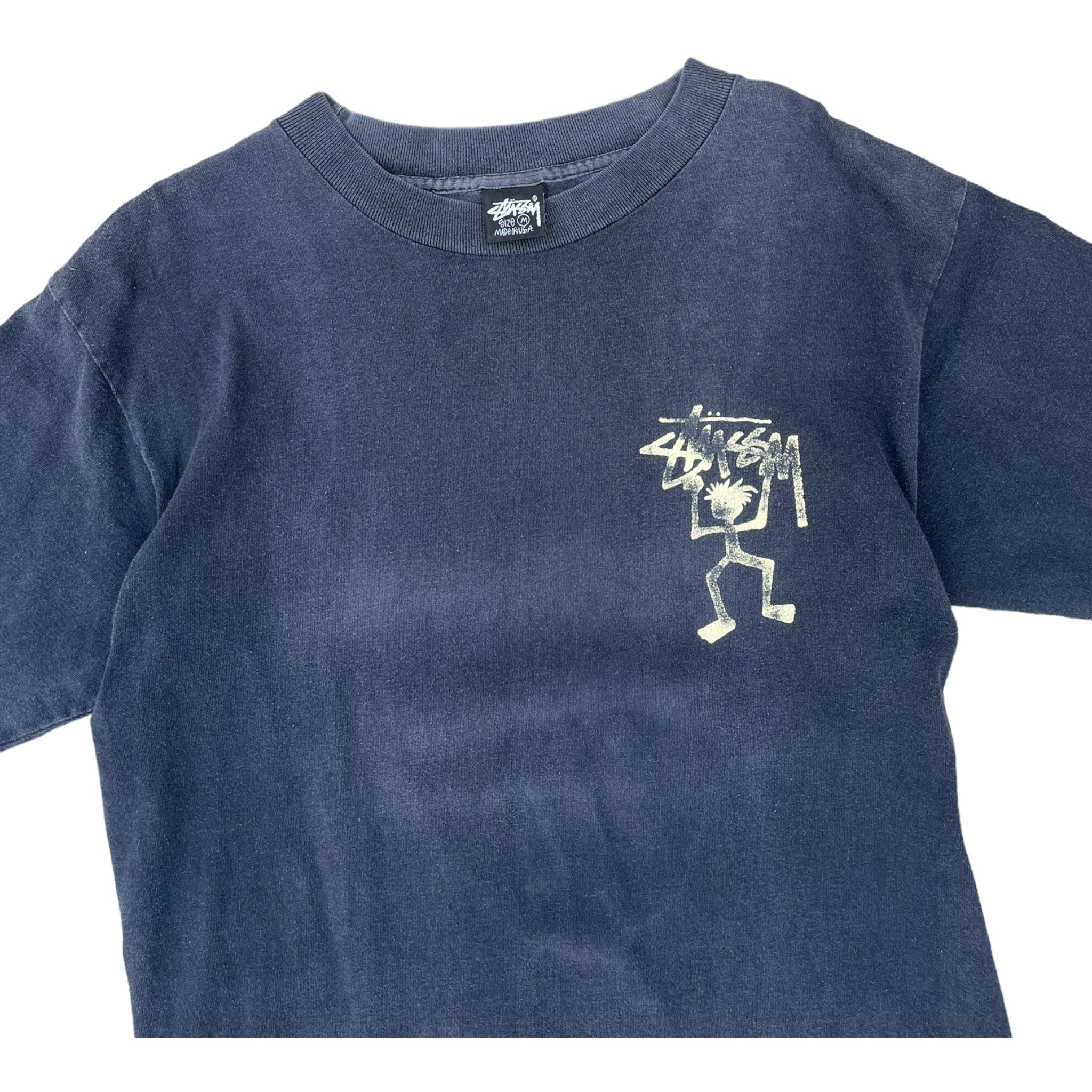 Vintage Stussy Stickman Warrior Man Tshirt - archivebyx