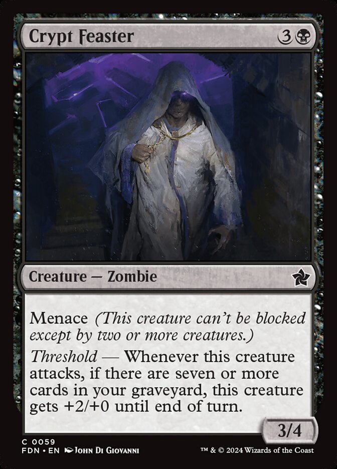 Crypt Feaster 59 Common Foundations Magic: The Gathering Near Mint (NM) przód