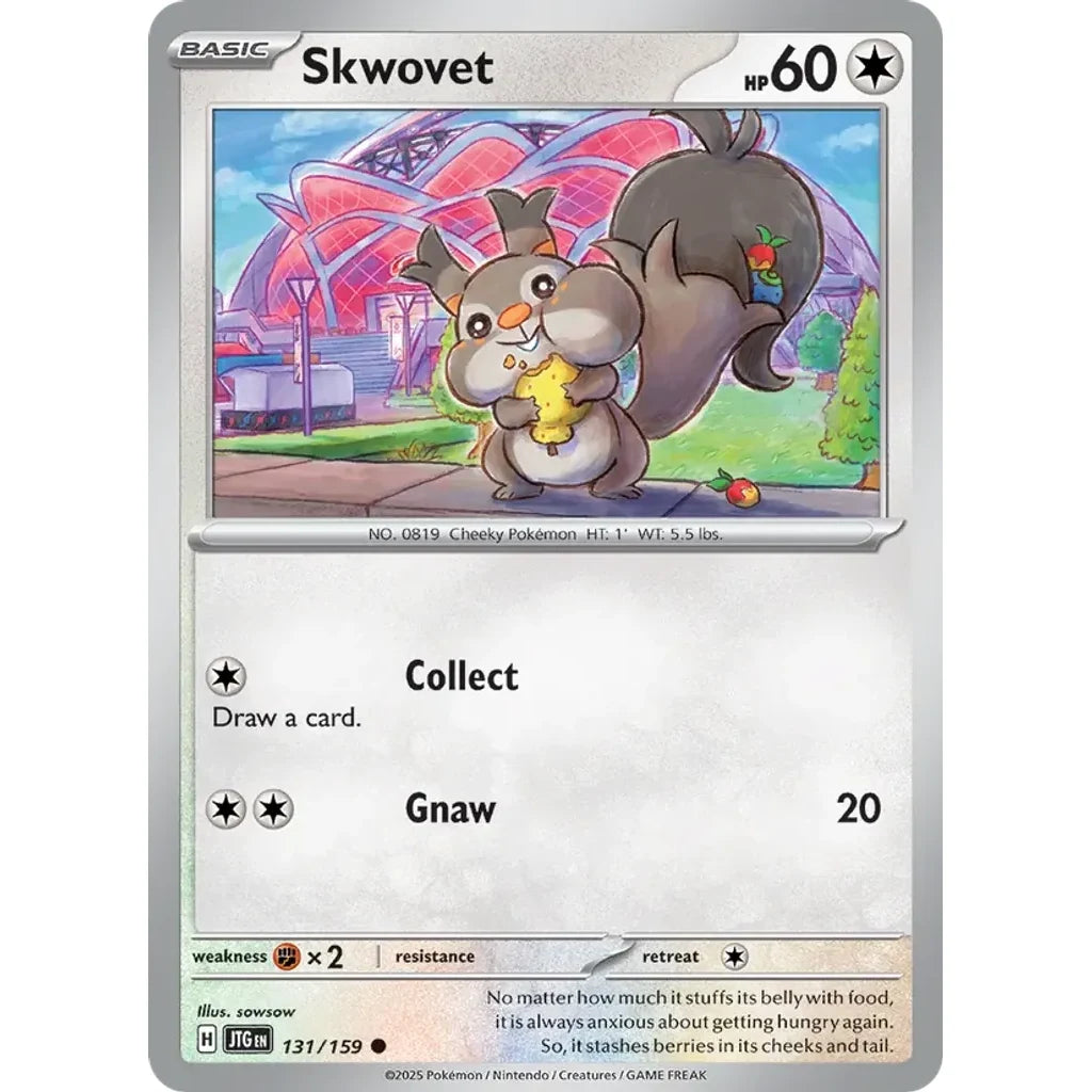 Skwovet 131/159 Common Journey Together Pokemon Reverse Holo Near Mint (NM) przód