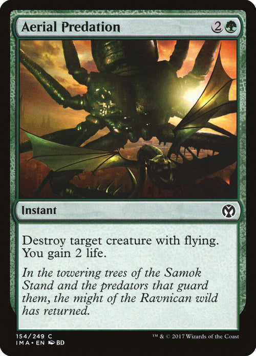 Aerial Predation 154 Common Iconic Masters Magic: The Gathering Near Mint (NM) przód