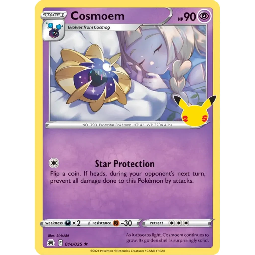 Cosmoem 014/025 Rare Celebrations Pokemon Holo Near Mint (NM) przód