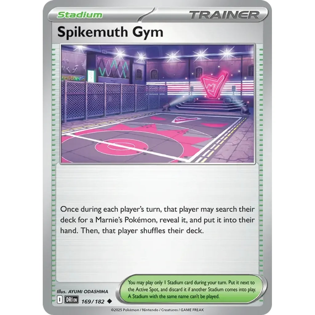 Spikemuth Gym 169/182 Uncommon Destined Rivals Pokemon Lightly Played (LP) przód