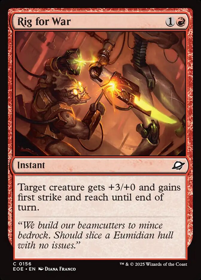 Rig for War 156 Common Edge of Eternities Magic: The Gathering Near Mint (NM) przód