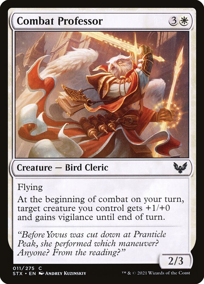 Combat Professor 11 Common Strixhaven: School of Mages Magic: The Gathering Near Mint (NM) przód