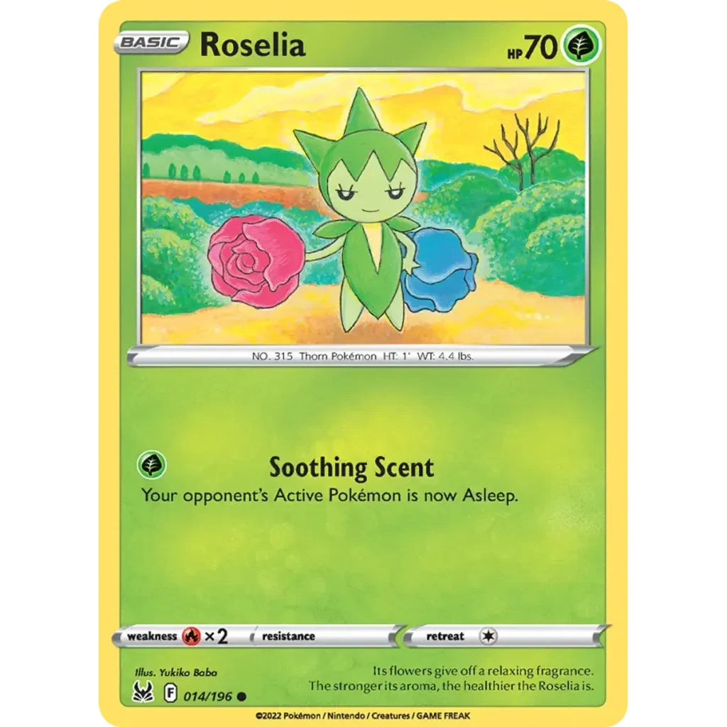 Roselia 014/196 Common Lost Origin Pokemon Near Mint (NM) przód