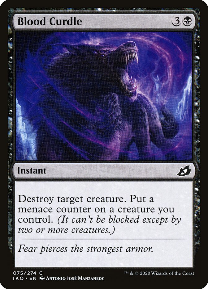 Blood Curdle 75 Common Ikoria: Lair of Behemoths Magic: The Gathering Near Mint (NM) przód