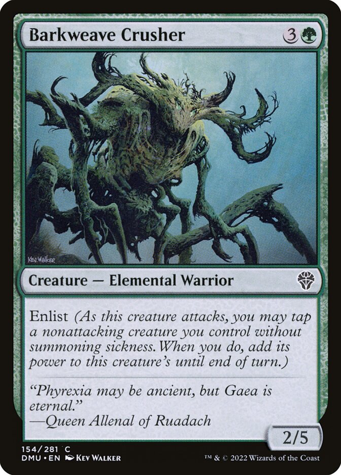 Barkweave Crusher 154 Common Dominaria United Magic: The Gathering Near Mint (NM) przód