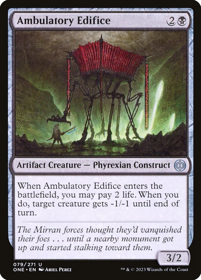Ambulatory Edifice 79 Uncommon Phyrexia: All Will Be One Magic: The Gathering Near Mint (NM) przód