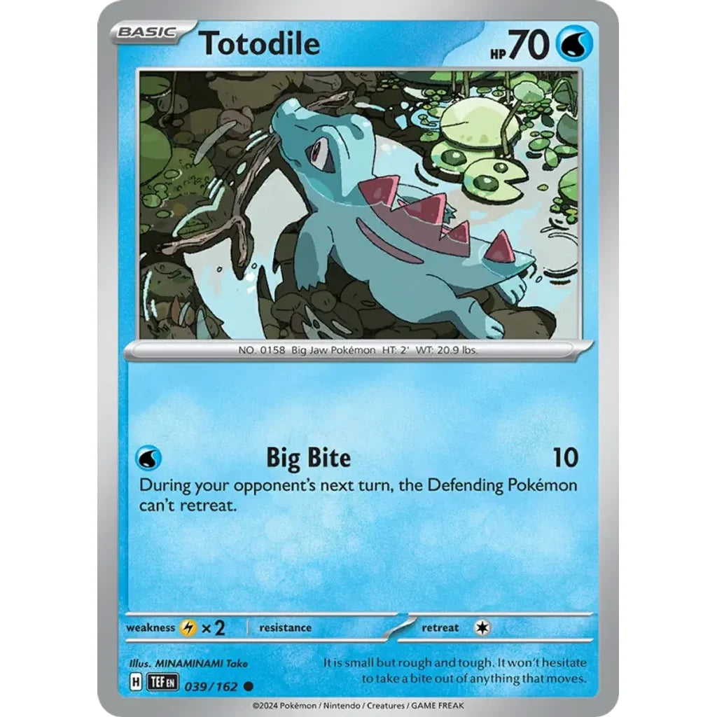 Totodile 039/162 Common Temporal Forces Pokemon Lightly Played (LP) przód