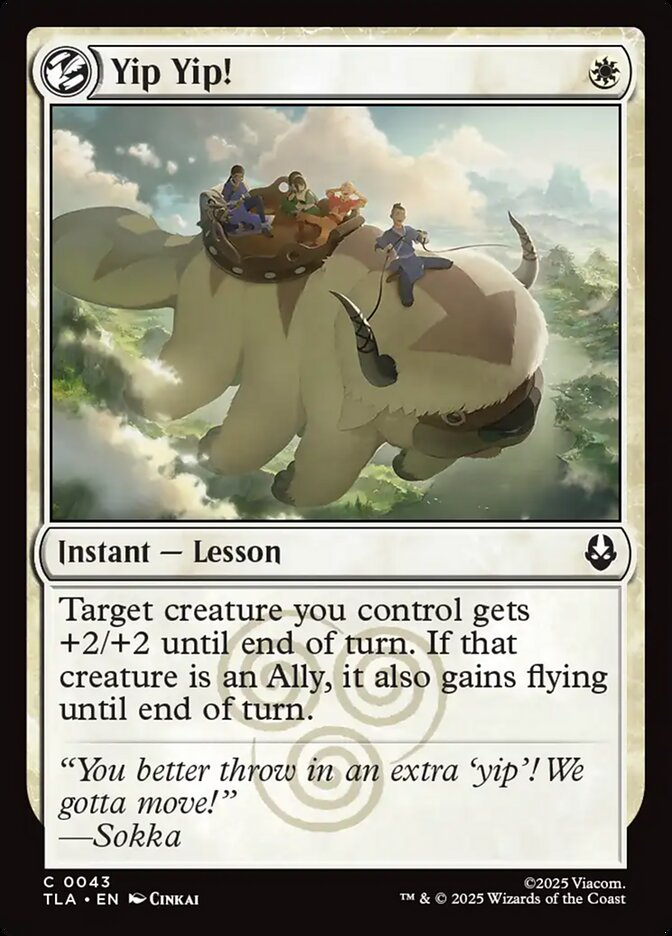 Yip Yip! 43 Common Avatar: The Last Airbender Magic: The Gathering Near Mint (NM) przód