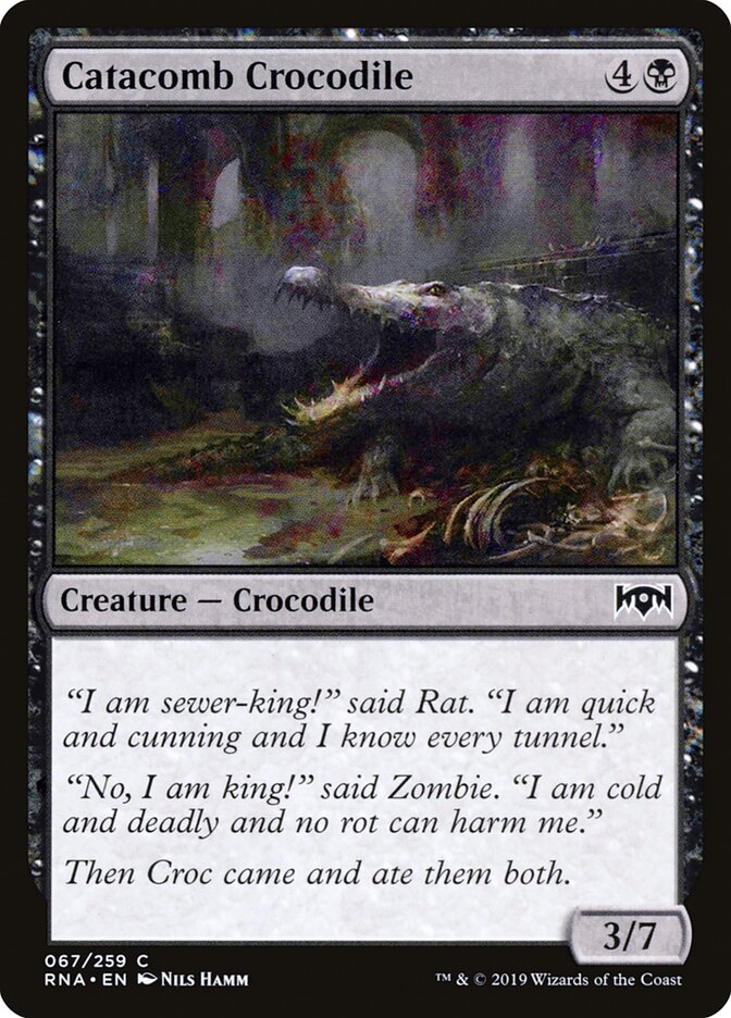 Catacomb Crocodile 67 Common Ravnica Allegiance Magic: The Gathering Near Mint (NM) przód