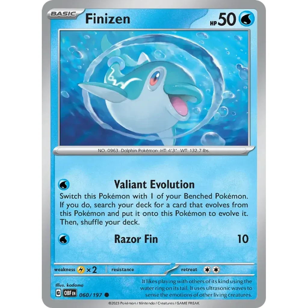 Finizen 060/197 Common Obsidian Flames Pokemon Lightly Played (LP) przód