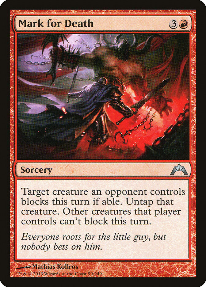 Mark for Death 99 Uncommon Gatecrash Magic: The Gathering Near Mint (NM) przód