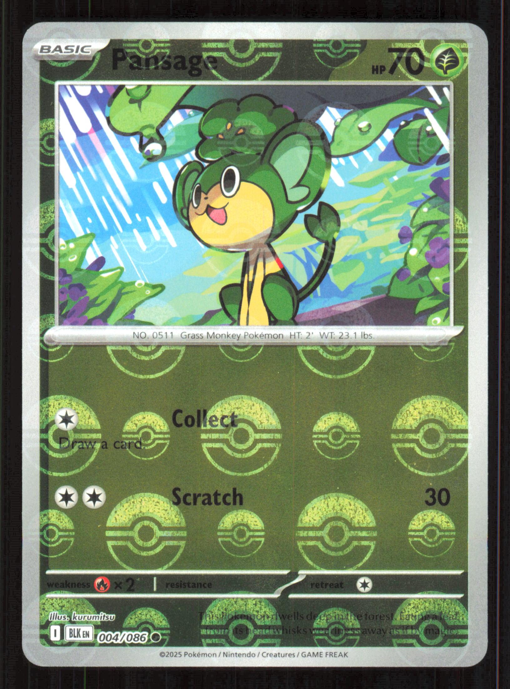 pansage pokemon card value Pansage (Poke Ball Pattern) Common SV: Black Bolt 004/086 – archivebyx