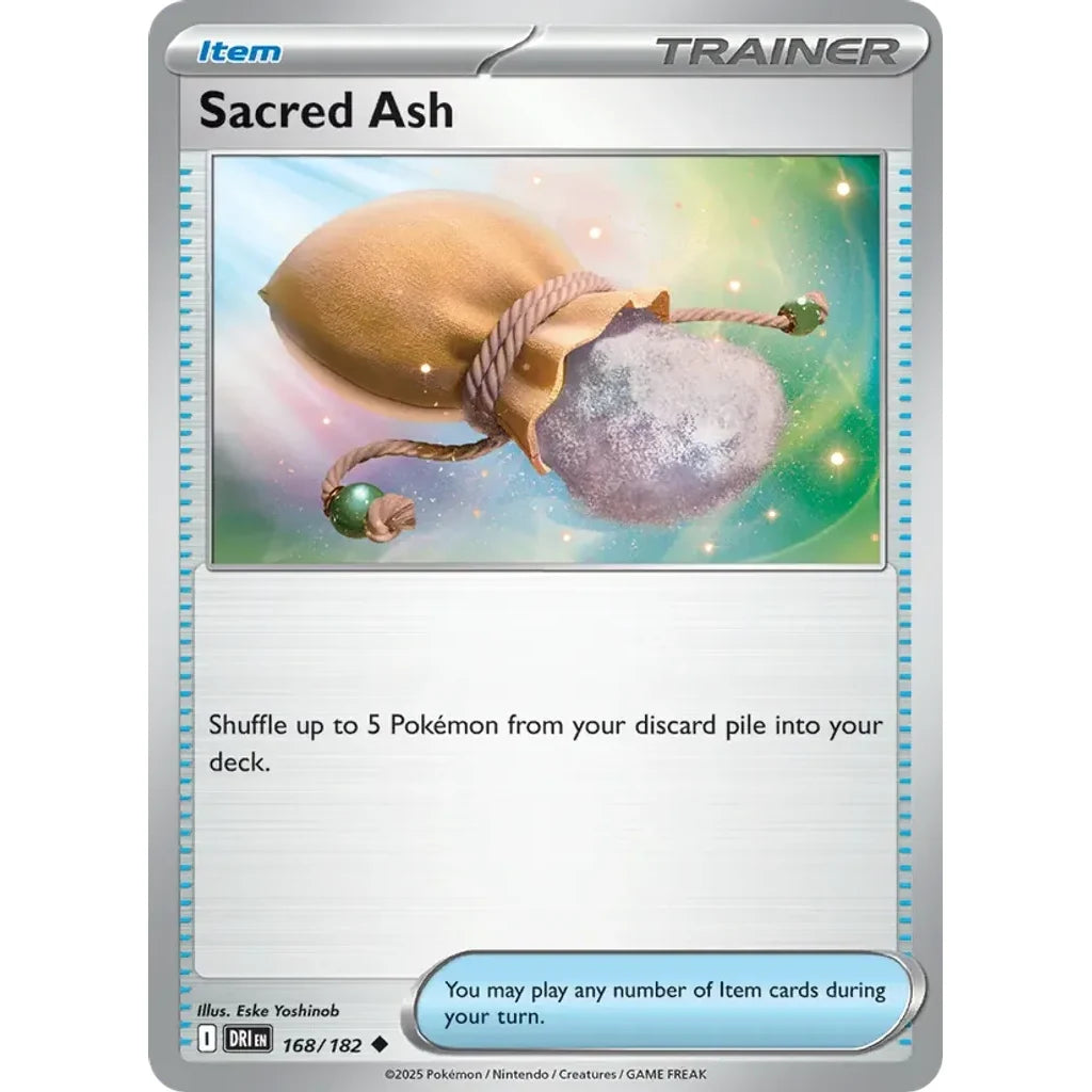 Sacred Ash 168/182 Uncommon Destined Rivals Pokemon Reverse Holo Near Mint (NM) przód