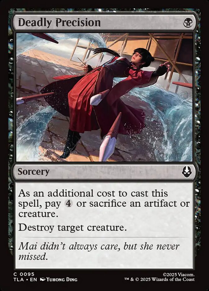 Deadly Precision 95 Common Avatar: The Last Airbender Magic: The Gathering Near Mint (NM) przód