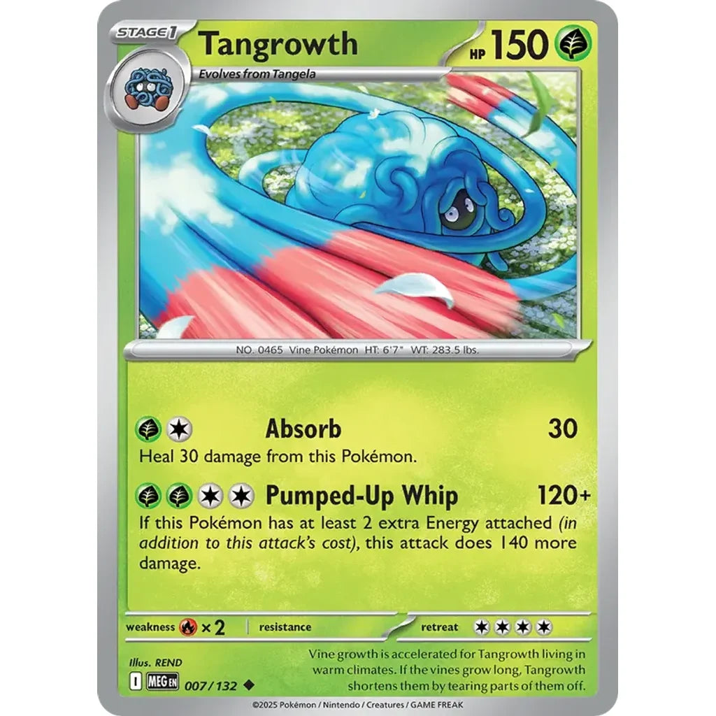 Tangrowth 007/132 Uncommon Mega Evolution Pokemon Near Mint (NM) przód